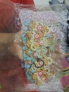 Blue Full Neck Bridal Set