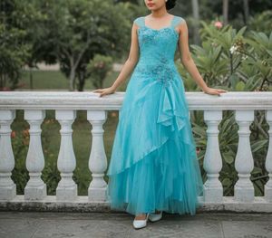 🩵Elegant Blue Ethnic Gown