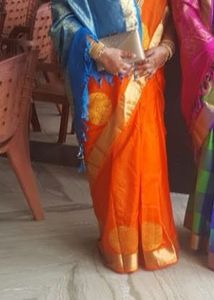 Fancy Silk Saree With Zardosi Worked Blouse