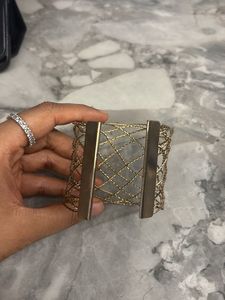 Gold Wire Cuff Bracelet