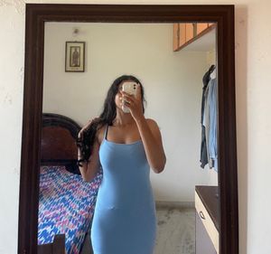 H&amp;m Skims Dupe Blue Bodycon Dress