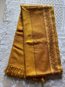 Brand new Mustard Yellow woven textured shawl
