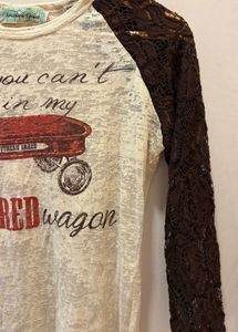 Beautiful Lace Sleeve Imported Tee