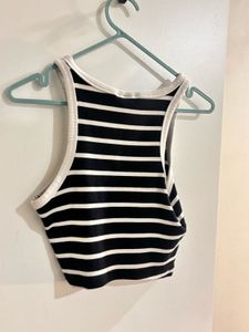 Striped Crop Tank Top