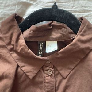 H&amp;M Corset Style Crop Shirt