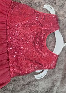Bow Embellished Party Dress Comes  With HEADBAND