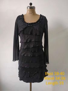 Black Ruffled Party Dress