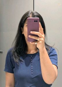 blue top for office wear