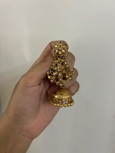 Golden Ethnic Jhumkas