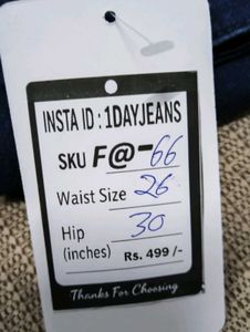 F@66 Size-26 Straight Jeans