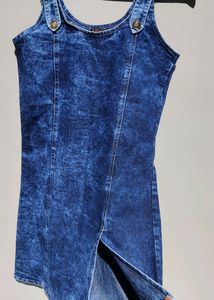 Women Blue Denim Dress | Chest 32-34 | Length 35