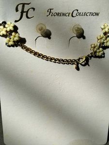 Floral Beaded Necklace &amp; Earring Set
