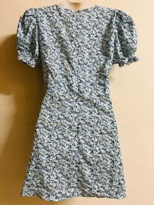 Floral Mini Dress with Tie