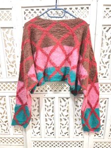 Colorful Cropped Sweater ()