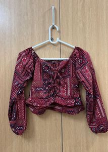 Printed Crop Top