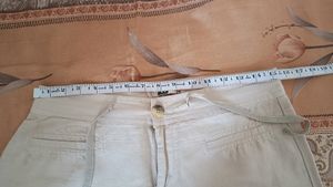 BEIGE LINEN Trouser Smart And Classy