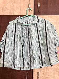Striped Crochet Cover-Up