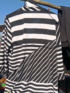 Striped Black &amp; White Tunic