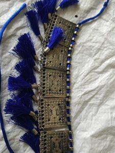 Royal Blue Tassel Necklace 💙