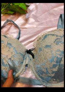 Lace Bra - Blue Floral