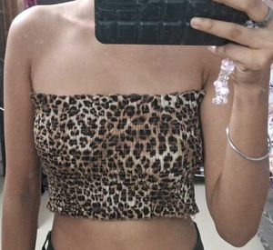 Leopard Print Tube Top