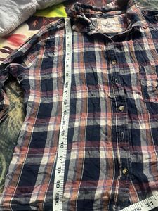 check crop shirt