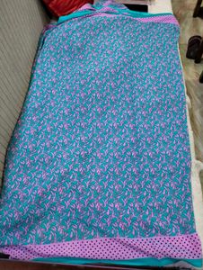 Blue Chiffon Saree