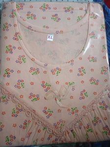 🌼 Soft Hosiery Cotton Nighty – Comfort Meets Eleg