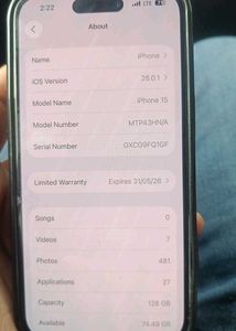iphone 15 128 5 month old