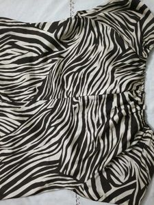 Zebra Print Casual Dress