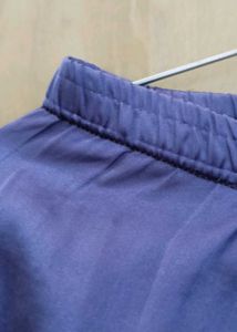 Blue Satin Pajama Pants