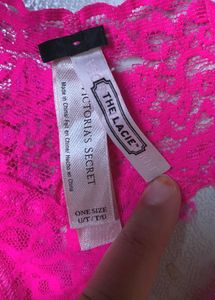 Victoria’s Secret “The Lacie” Hot Pink Lace Thong