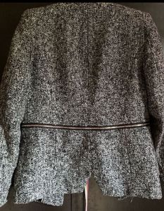 Tweed Zip-Detail Jacket - by Madame