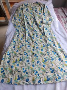 🟢🔵Super Khadi Cotton A Line Kurti💞✨With Pockets