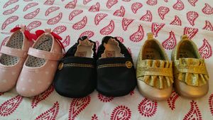 Set Of Cute Baby Girl Shoes For 6 To 9 Months