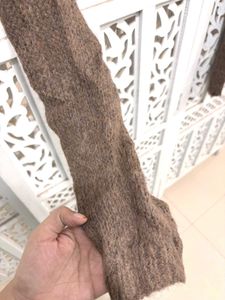 ✈️ Imported Brown Cropped Knit Sweater ()