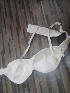 Branded White  Solid Cozy Underwire Bra
