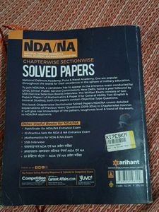 Arihant NDA /NA Chapter wise PYQ Solved Papers.