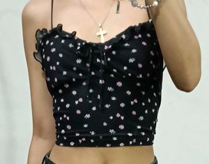 Floral Tie-Front Top