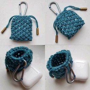 Macrame Mini Bag For Coins And Ear Bud