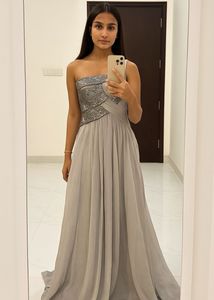 Elegant Grey Ethnic Gown