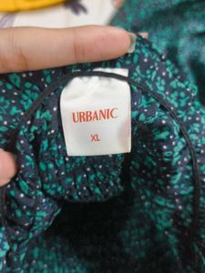 Green Floral Smocked Top