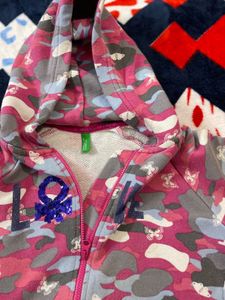 Girls Printed Front Open Sweatshirt