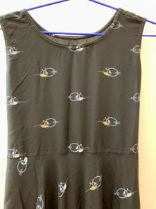 Flamboyant Women Fit And Flare Black Dress