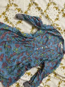 Floral Print Short Kurta