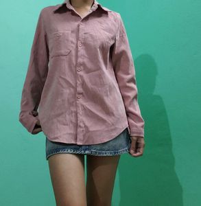 Courdoy Dusty Rose Shirt For Women