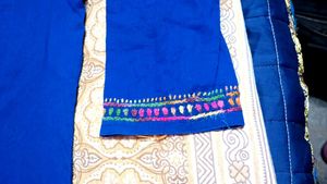 Pure Cotton Chikenkari Kurti With New Sare