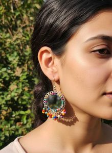 Boho Chic Mirror Earrings