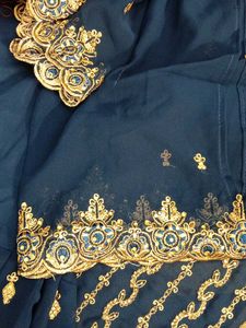 Elegant Blue Embroidered Kurta garara Set