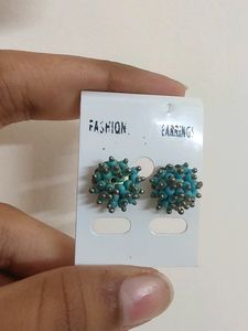 Blue Beads Studs